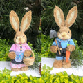 2 PCS Handmade Easter Bunny Decor (Indoor/Outdoor)