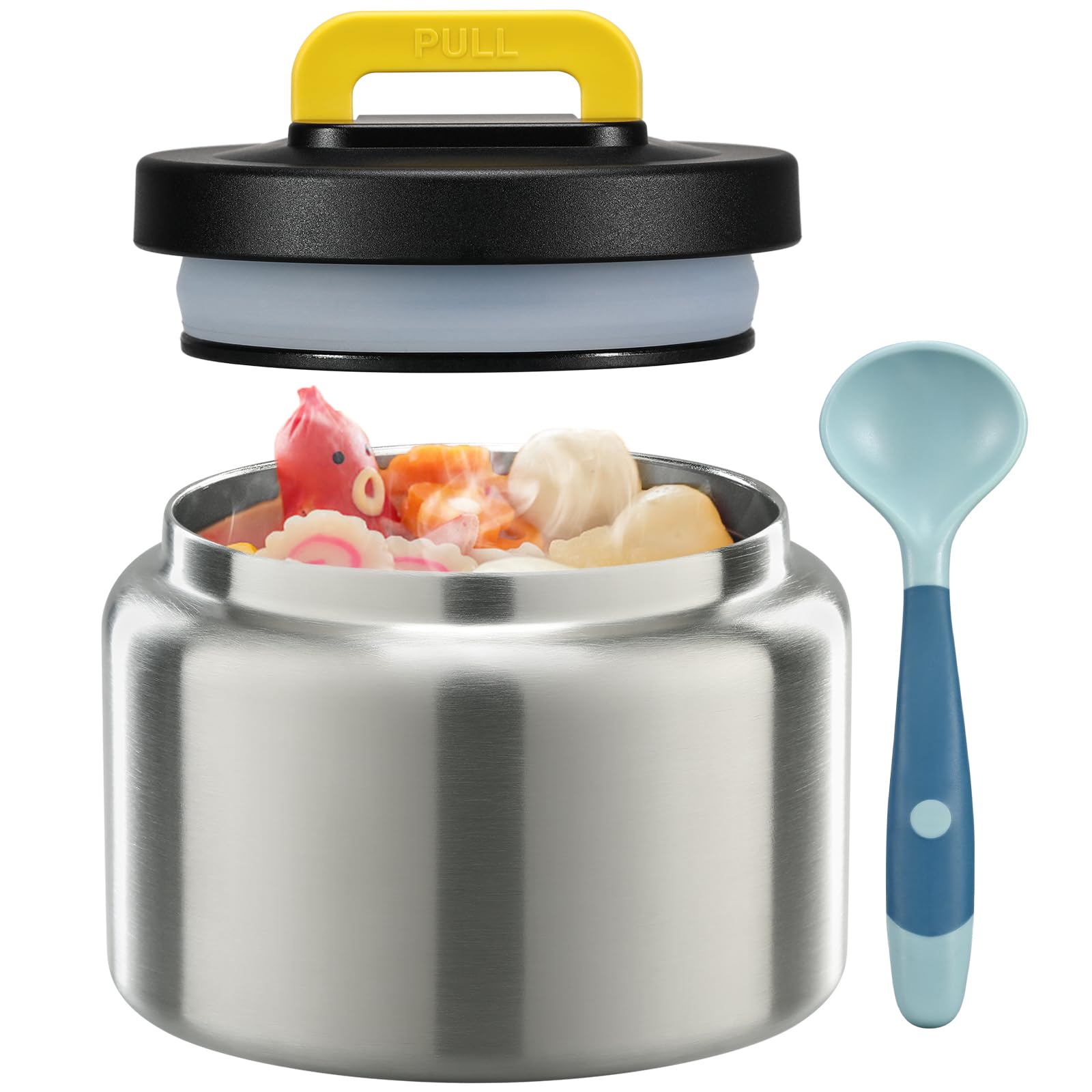 8oz Leak-Proof Thermo with Spoon - Hot Insulated (Stainless Steel)