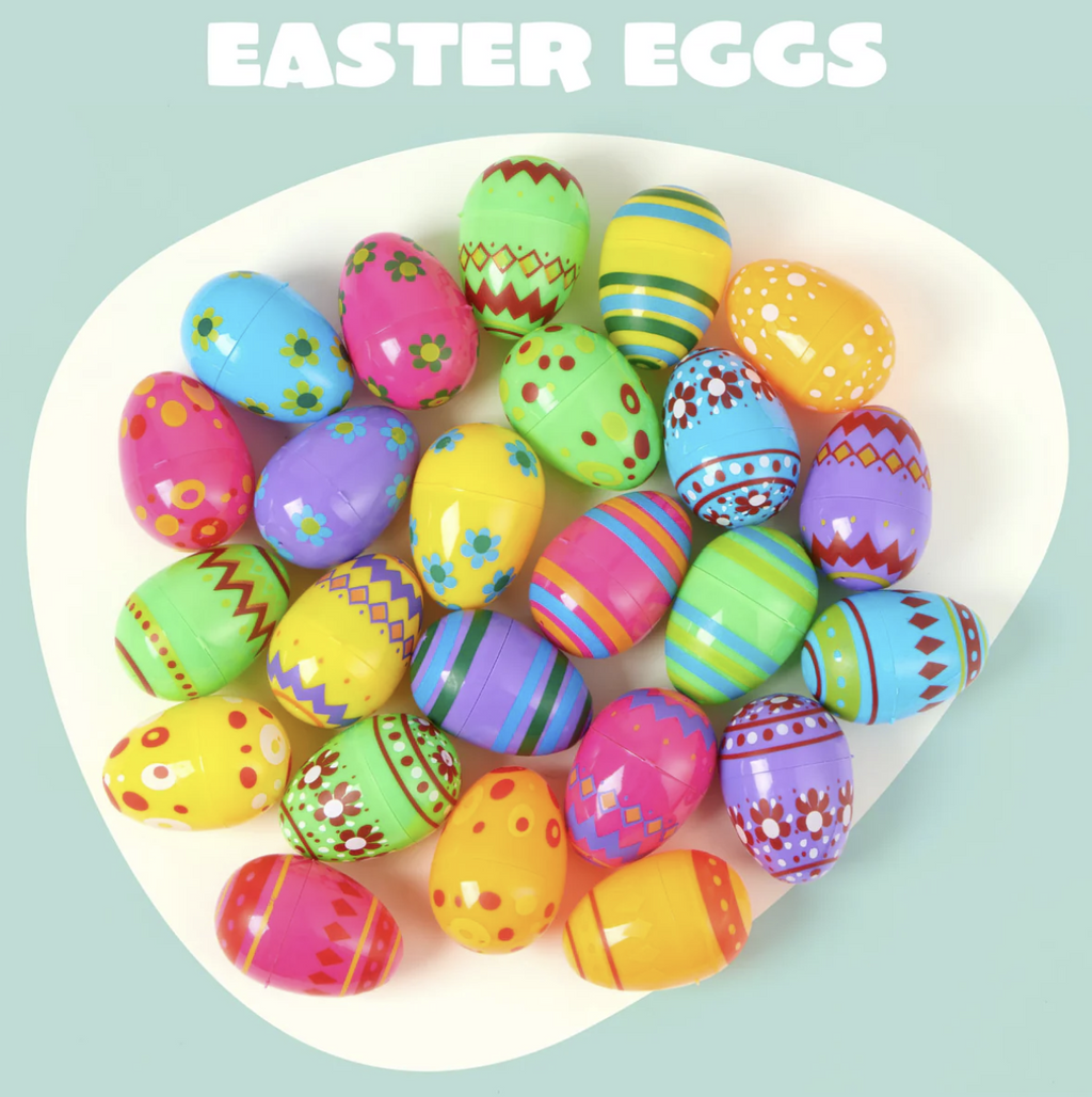 24PCS Design Plastic Easter Eggs (3.15")