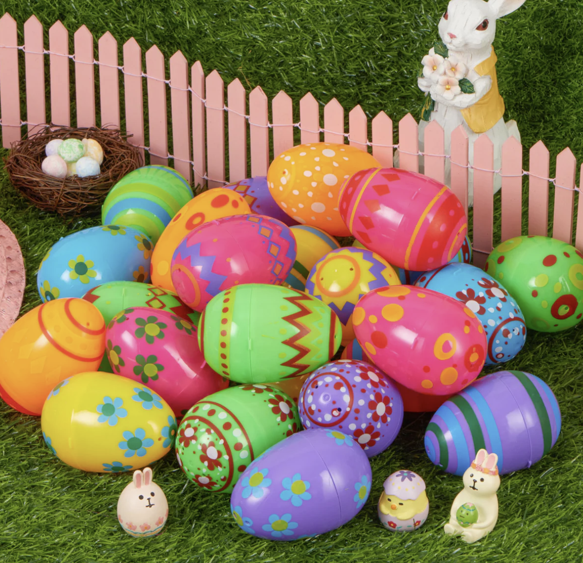 24PCS Design Plastic Easter Eggs (3.15")