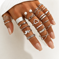 Silver Stackable Rings Set (Non-Tarnish) Cubic Zirconia