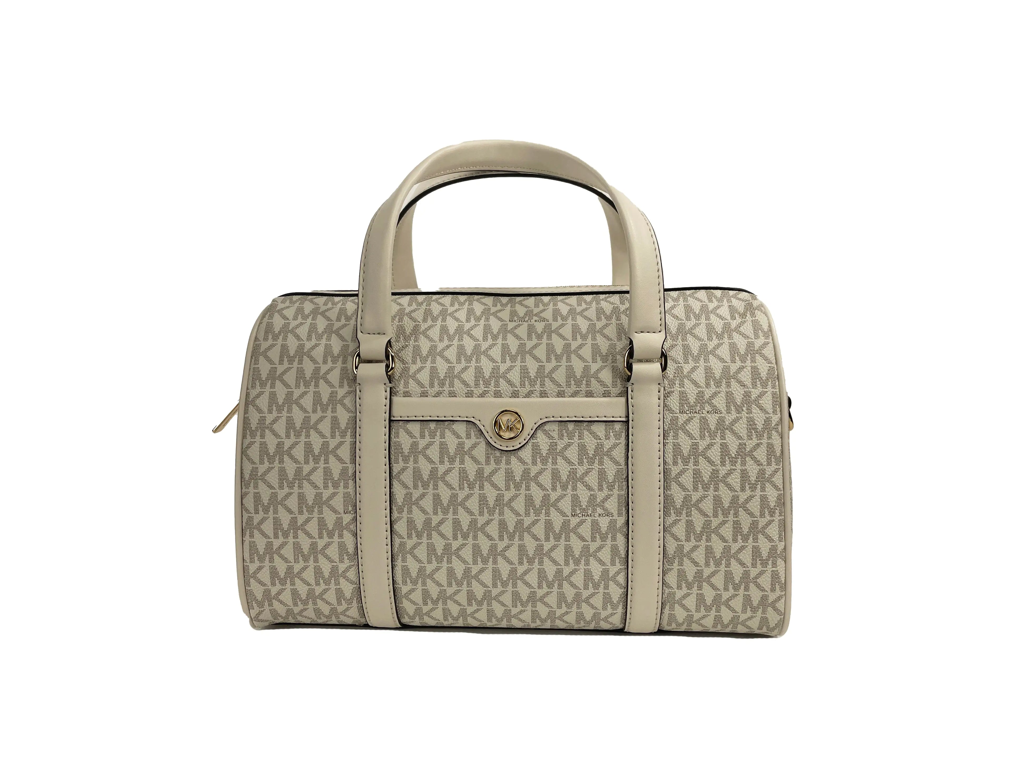 Michael Kors Travel Duffle Satchel Crossbody Bag - Medium (Cream)