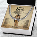 Never Forget Chain (Cuban Link) - To My Son