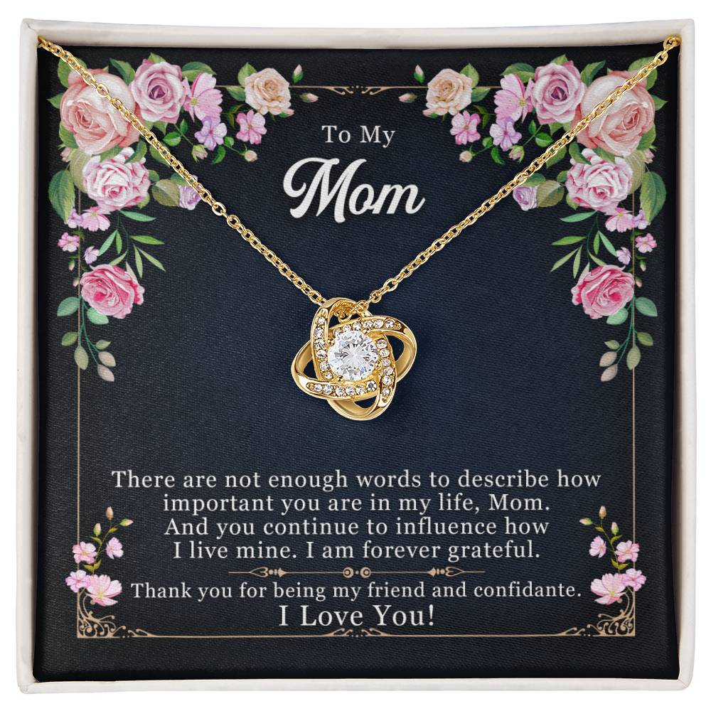 Forever Grateful - Love Knot Necklace - Mom