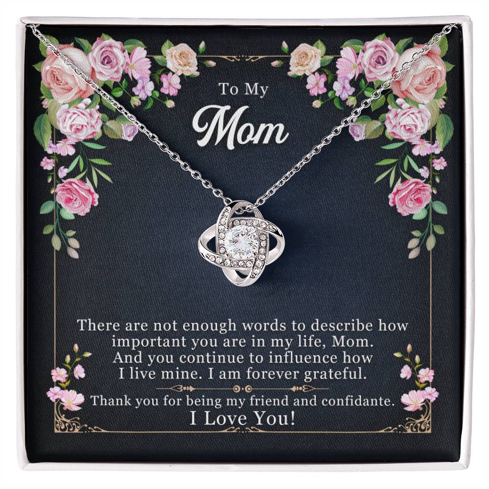 Forever Grateful - Love Knot Necklace - Mom