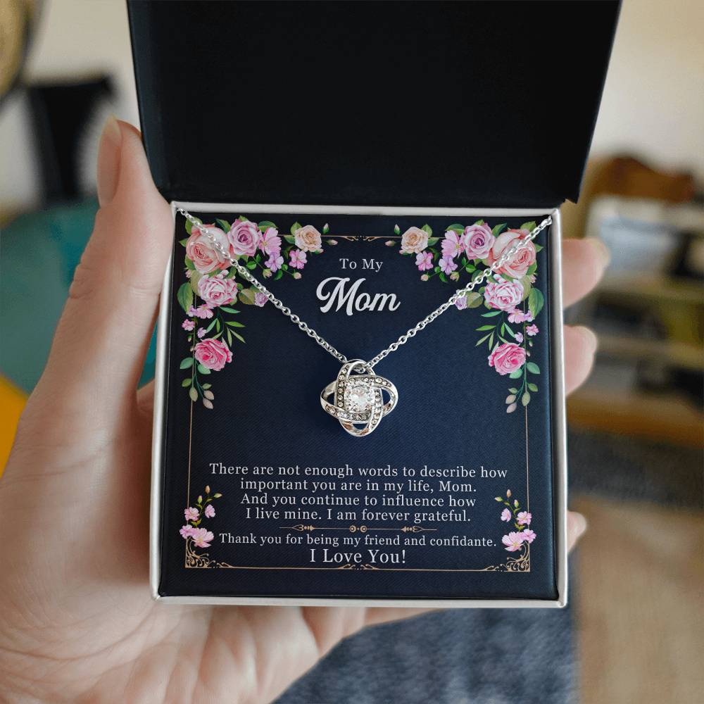 Forever Grateful - Love Knot Necklace - Mom