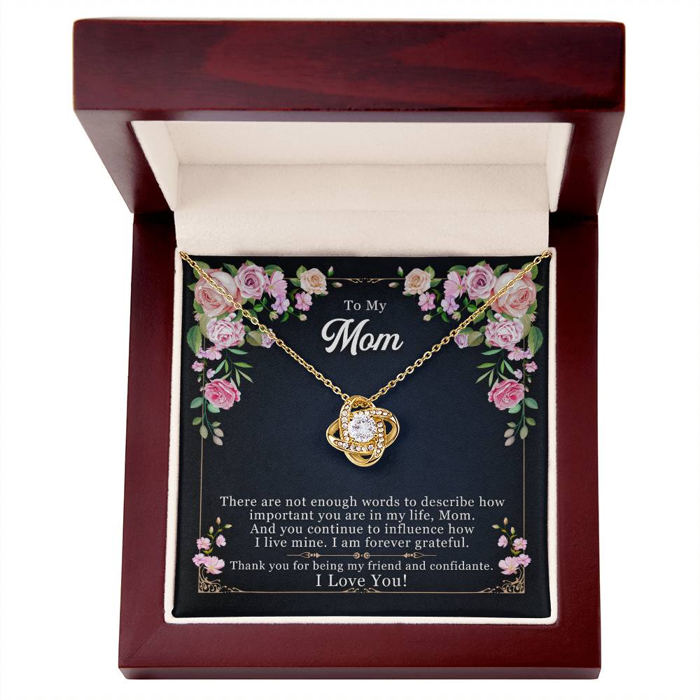 Forever Grateful - Love Knot Necklace - Mom