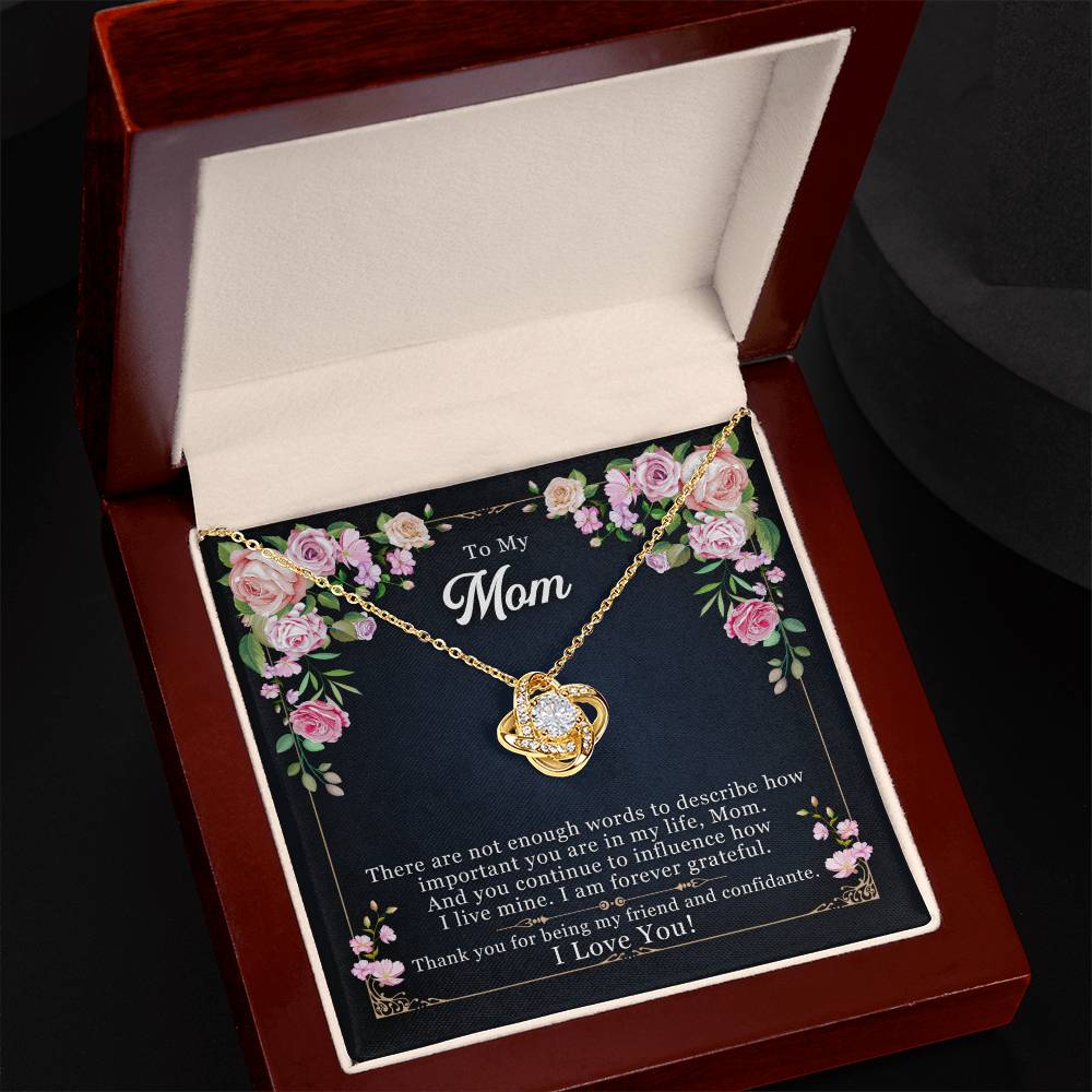 Forever Grateful - Love Knot Necklace - Mom