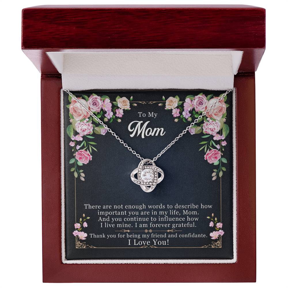 Forever Grateful - Love Knot Necklace - Mom