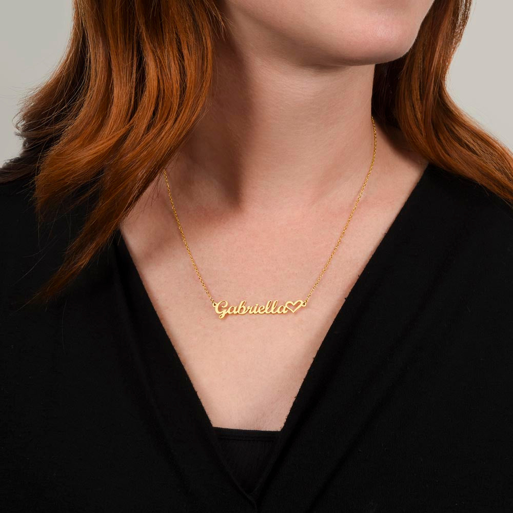 Heart Style Name Necklace
