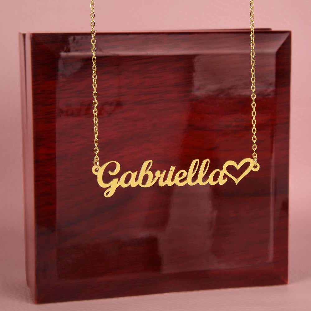 Heart Style Name Necklace