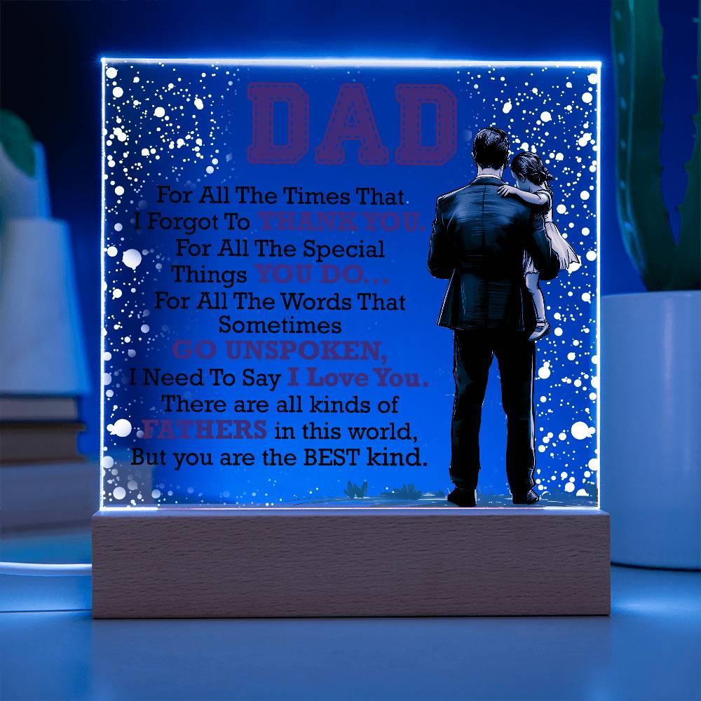 Decorative Acrylic Plaque - Thank You Dad