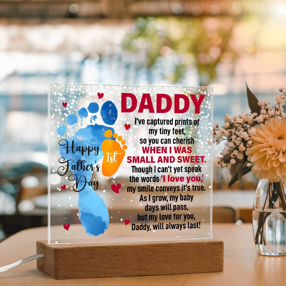 "Small and Sweet" - Acrylic LED Plaque (7 vibrant colors)