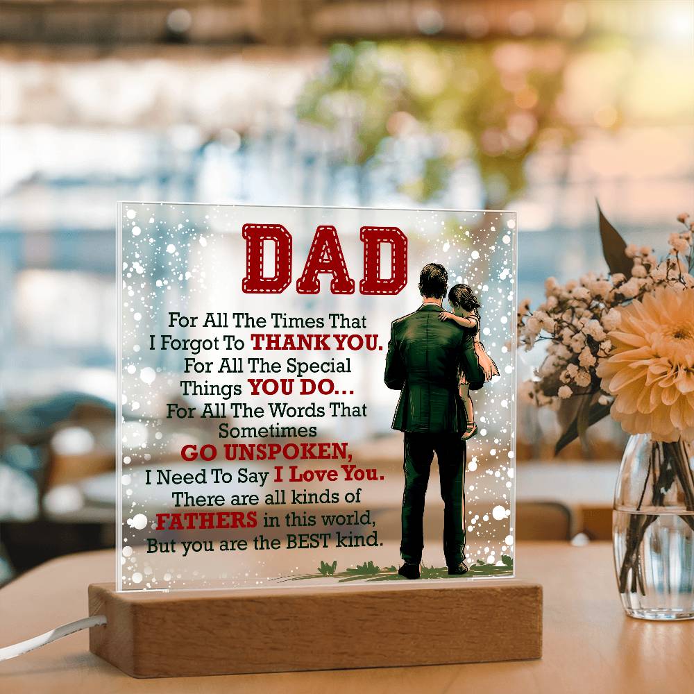Decorative Acrylic Plaque - Thank You Dad