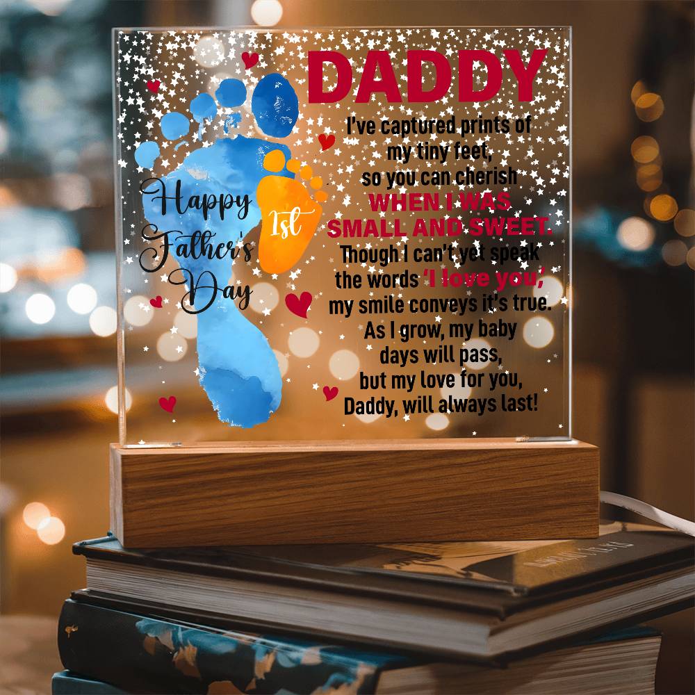 "Small and Sweet" - Acrylic LED Plaque (7 vibrant colors)