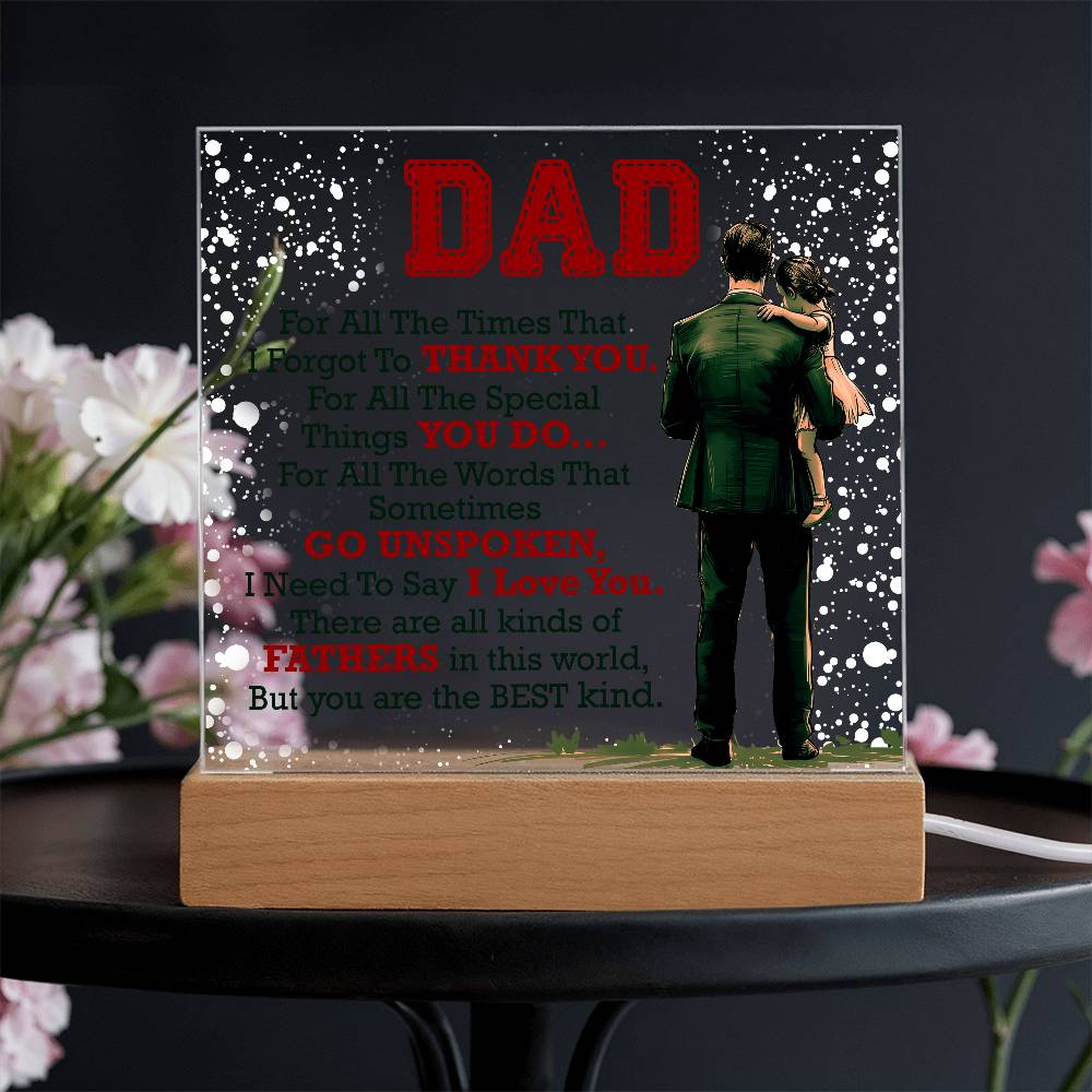 Decorative Acrylic Plaque - Thank You Dad