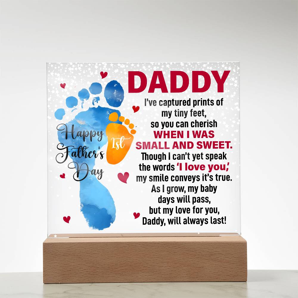 "Small and Sweet" - Acrylic LED Plaque (7 vibrant colors)