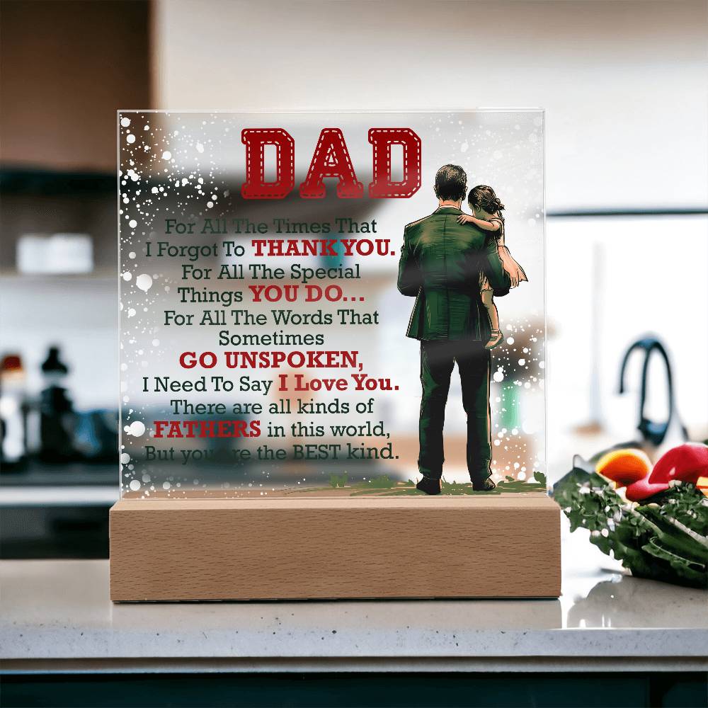 Decorative Acrylic Plaque - Thank You Dad