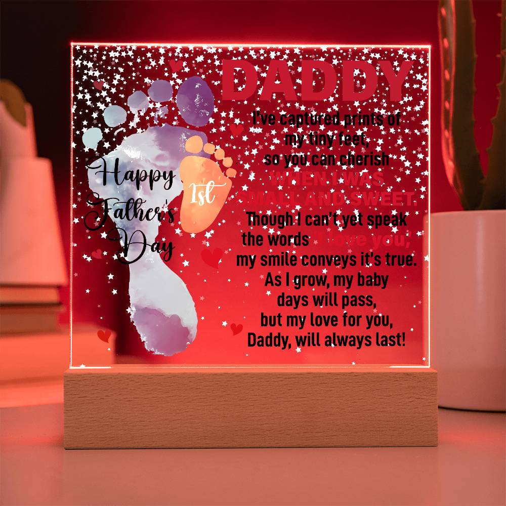 "Small and Sweet" - Acrylic LED Plaque (7 vibrant colors)