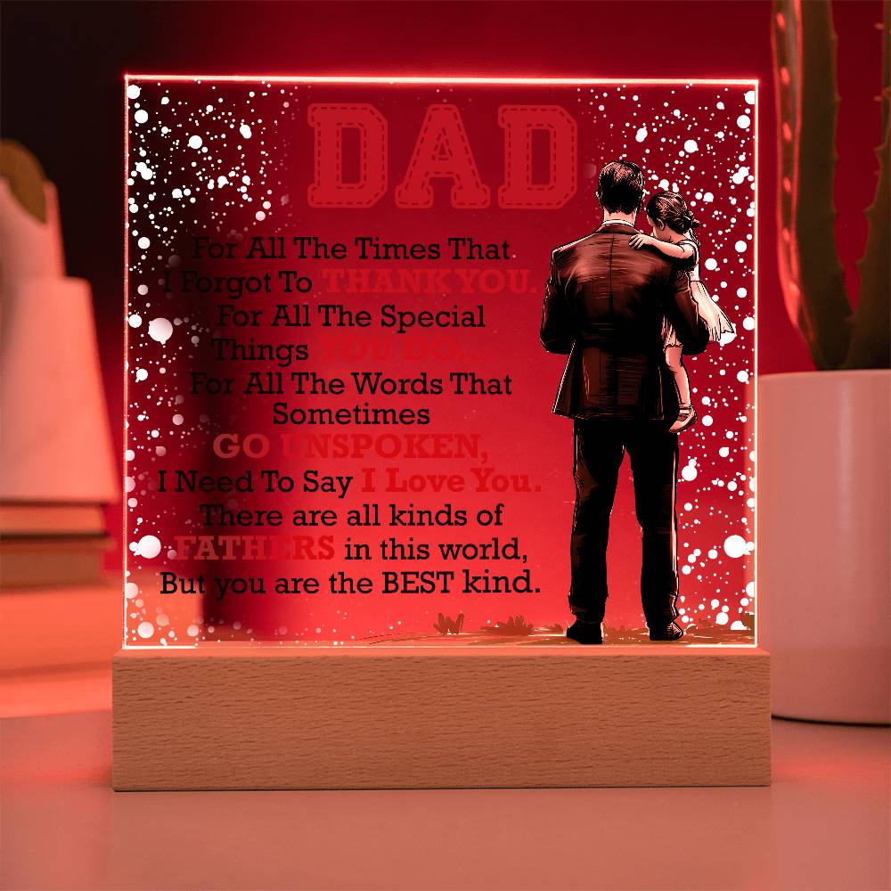 Decorative Acrylic Plaque - Thank You Dad
