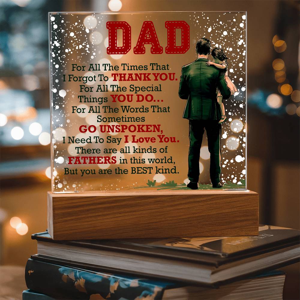 Decorative Acrylic Plaque - Thank You Dad
