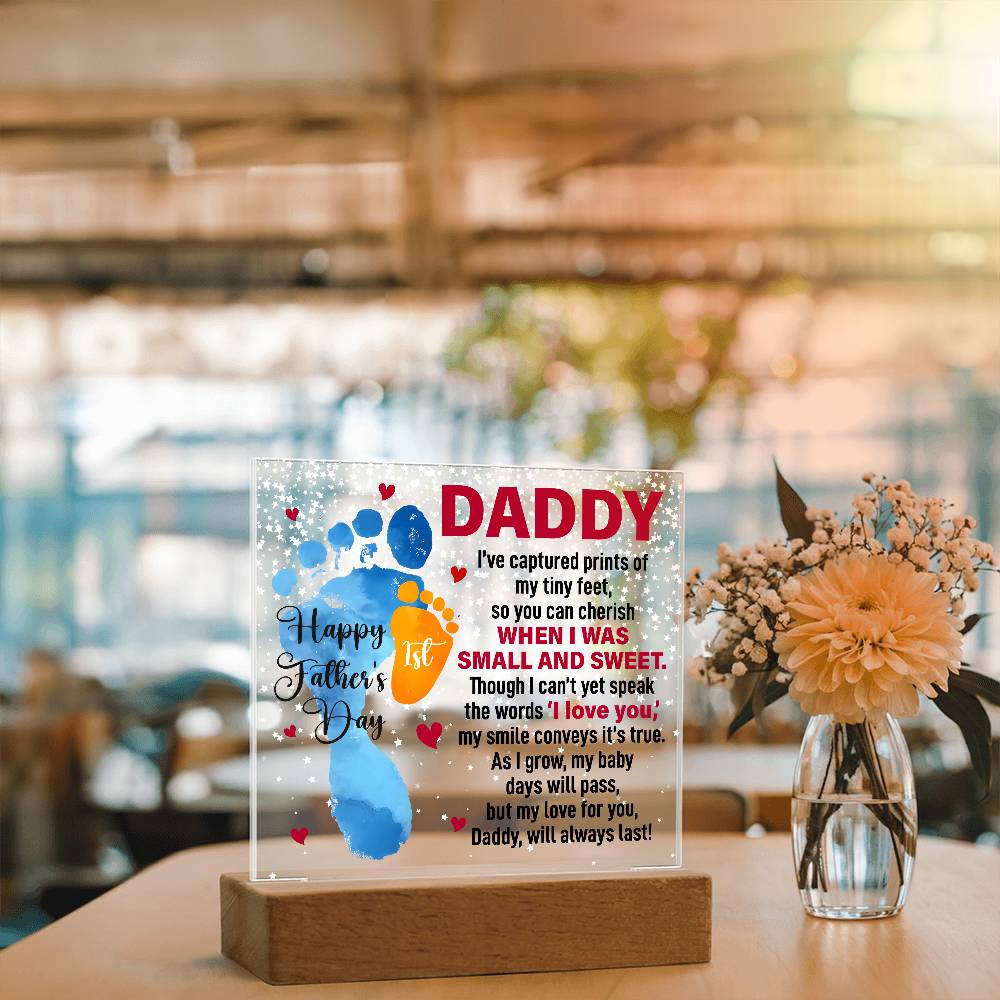 "Small and Sweet" - Acrylic LED Plaque (7 vibrant colors)