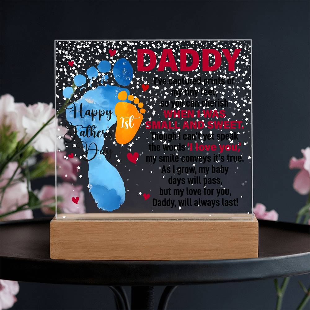 "Small and Sweet" - Acrylic LED Plaque (7 vibrant colors)