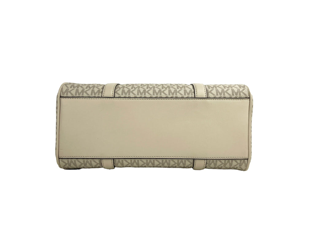 Michael Kors Travel Duffle Satchel Crossbody Bag - Medium (Cream)