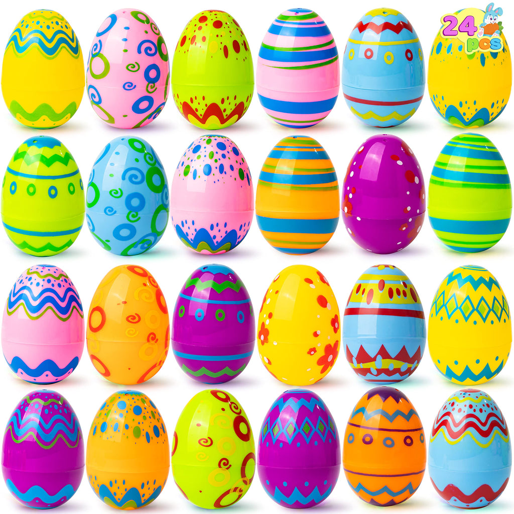 24PCS Design Plastic Easter Eggs (3.15")
